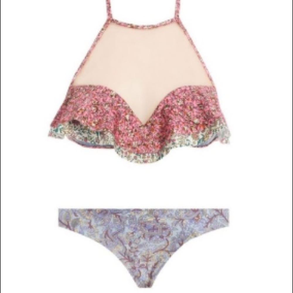 💛🎀 ZIMMERMAN ROAMER FRILL HALTER BIKINI 🎀💛